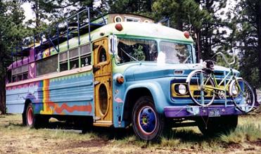 Rainbow Gathering 1998, School Bus